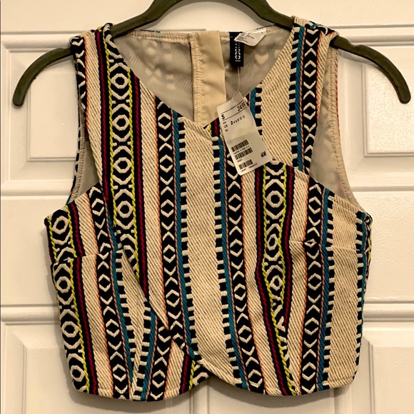 Eclectic Print H&M Crop Top NWT - Picture 1 of 6